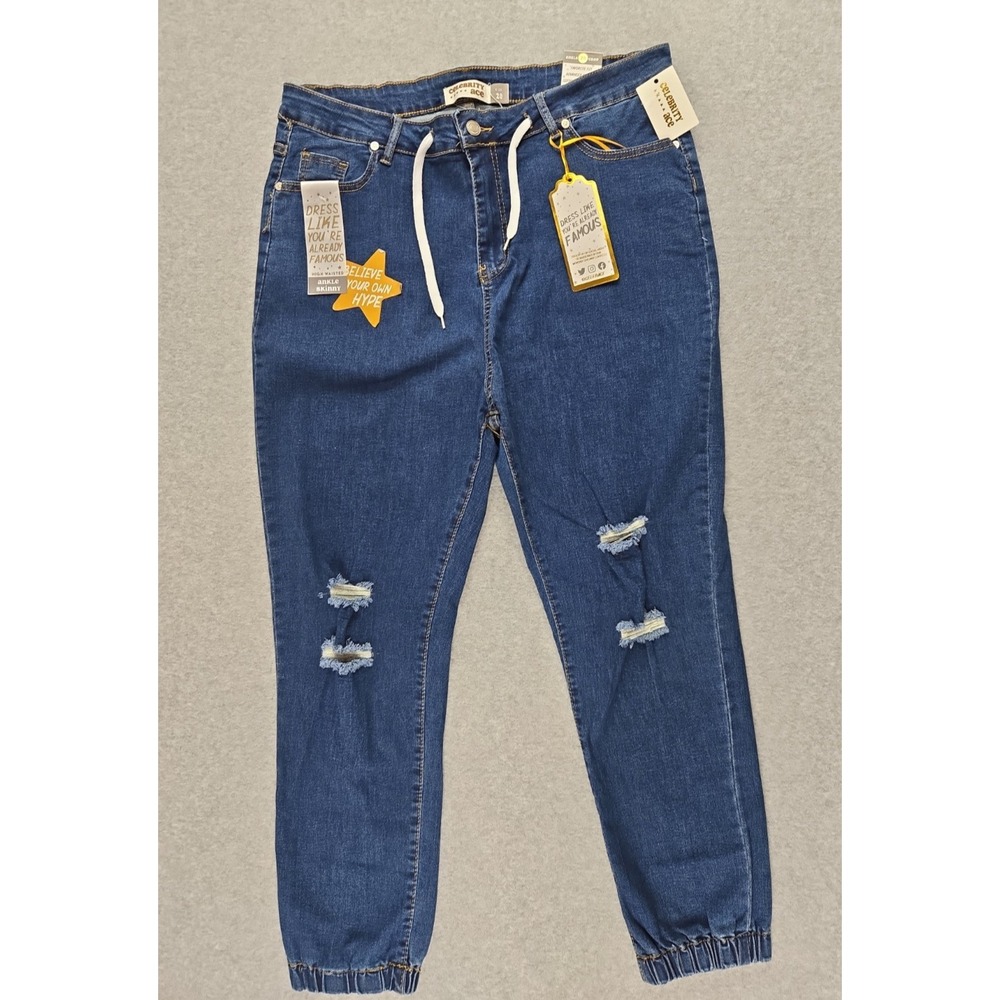 Celebrity Ace Womens Size 20 High Waisted Denim Jeans Skinny Ankle Famous NWT